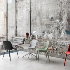 Muuto Fiber side chair, swivel base, grey