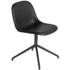 Muuto Fiber side chair, swivel base, black leather