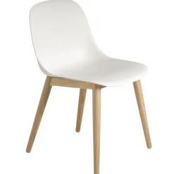Muuto Fiber side chair, wood base, white-oak