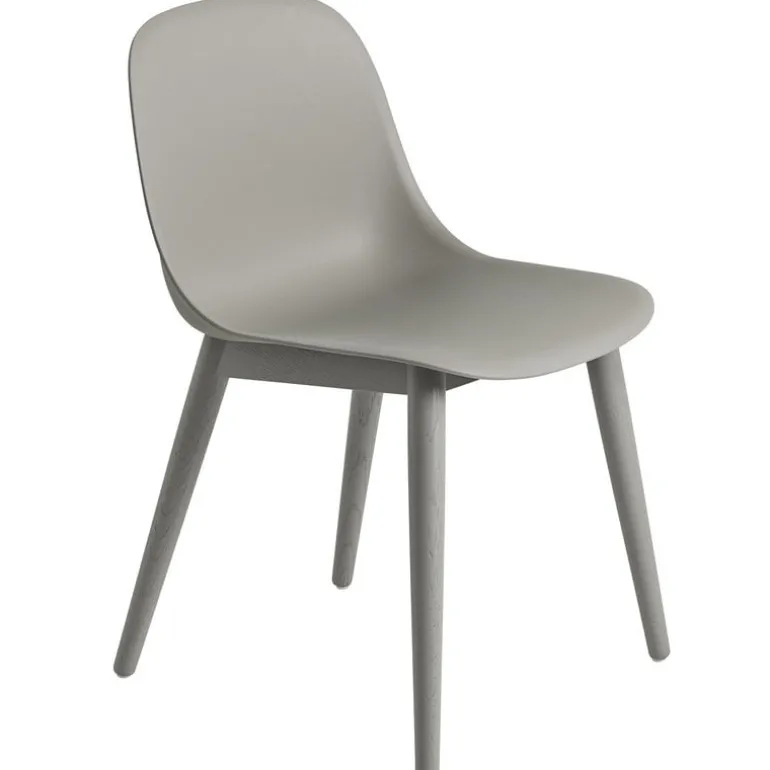 Muuto Fiber side chair, wood base, grey