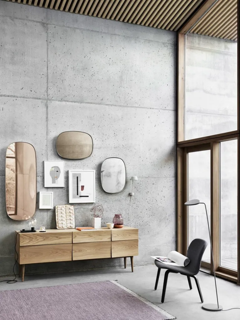 Muuto Framed mirror, large, rose