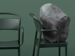 Muuto Linear Steel armchair, dark green