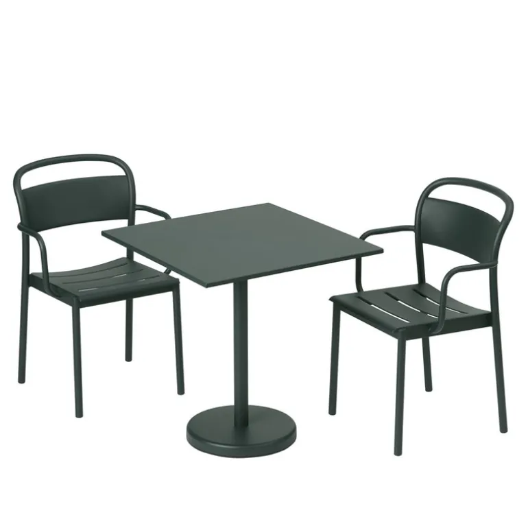 Muuto Linear Steel armchair, dark green