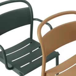 Muuto Linear Steel armchair, dark green