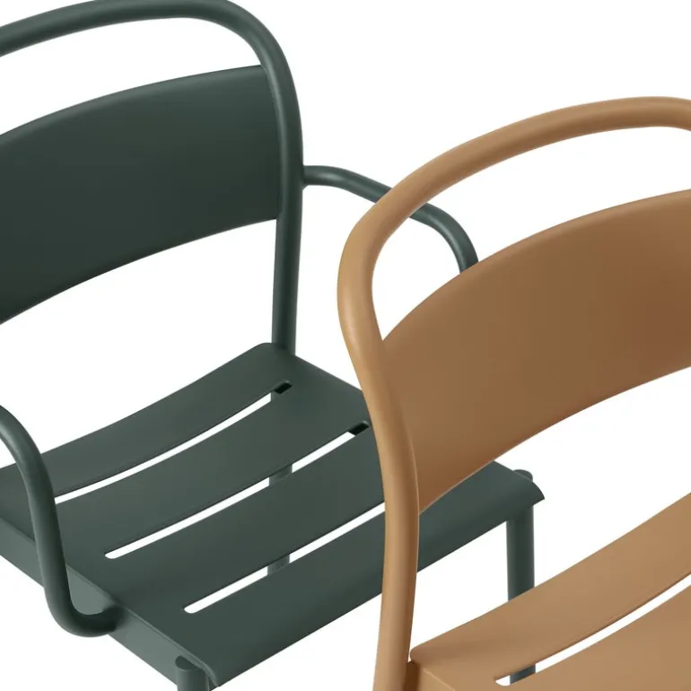 Muuto Linear Steel armchair, dark green
