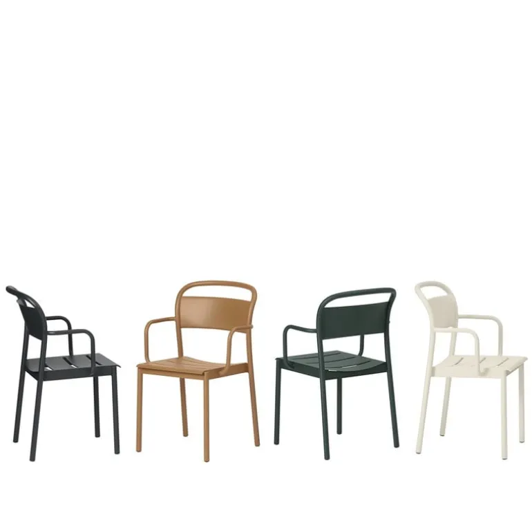 Muuto Linear Steel armchair, dark green