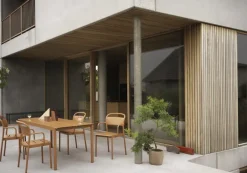 Muuto Linear Steel armchair, burnt orange