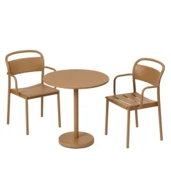 Muuto Linear Steel armchair, burnt orange