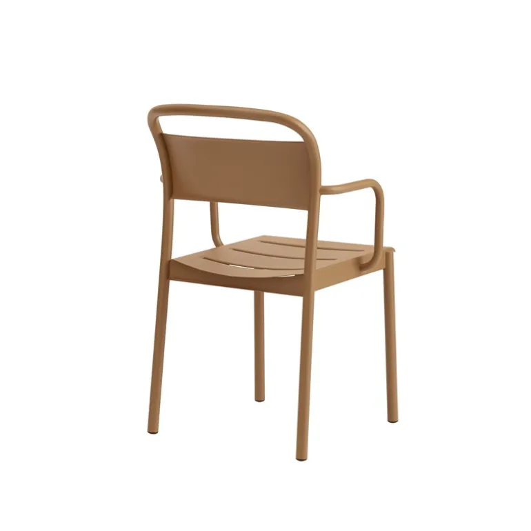 Muuto Linear Steel armchair, burnt orange