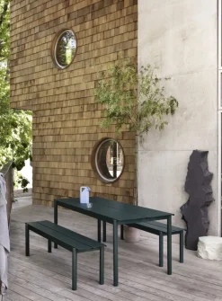 Muuto Linear Steel bench 170 cm, dark green