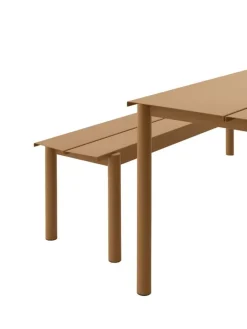 Muuto Linear Steel bench 170 cm, burnt orange