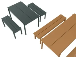 Muuto Linear Steel bench 170 cm, burnt orange