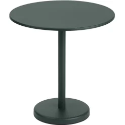 Muuto Linear Steel Café table, 70 cm, dark green