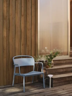 Muuto Linear Steel lounge armchair, pale blue