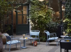 Muuto Linear Steel lounge armchair, pale blue