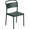 Muuto Linear Steel side chair, dark green