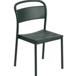Muuto Linear Steel side chair, dark green