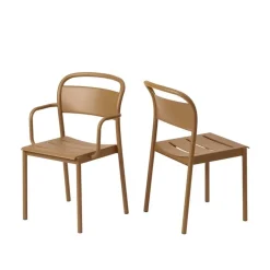 Muuto Linear Steel side chair, burnt orange