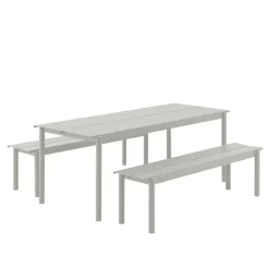 Muuto Linear Steel table, 200 x 75 cm, grey