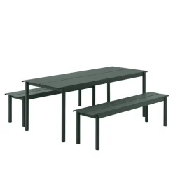 Muuto Linear Steel table 200 x 75 cm, dark green