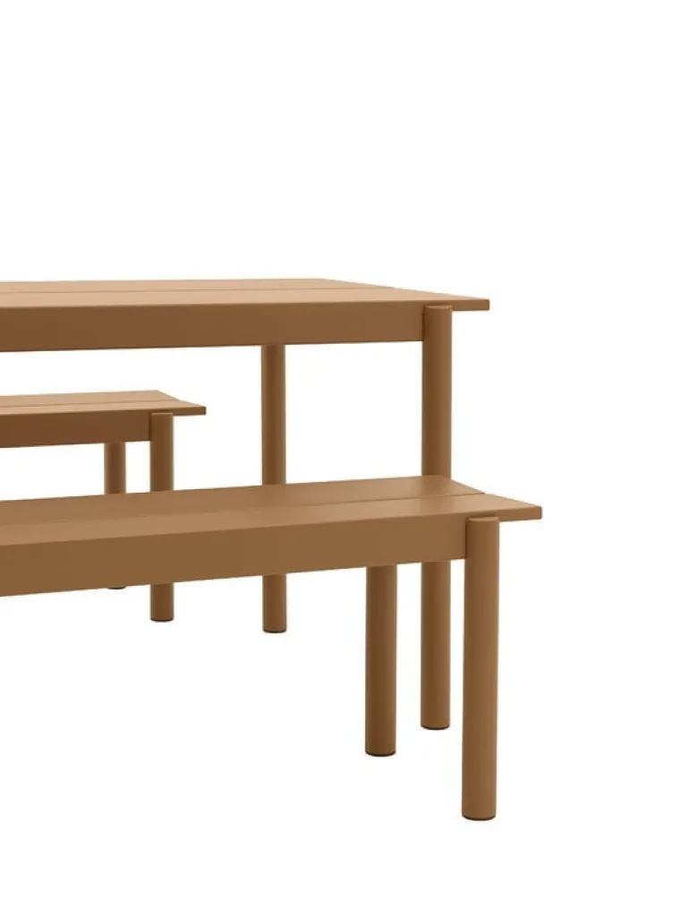 Muuto Linear Steel table 200 x 75 cm, burnt orange