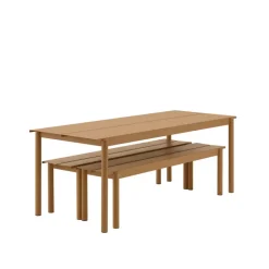 Muuto Linear Steel table 200 x 75 cm, burnt orange