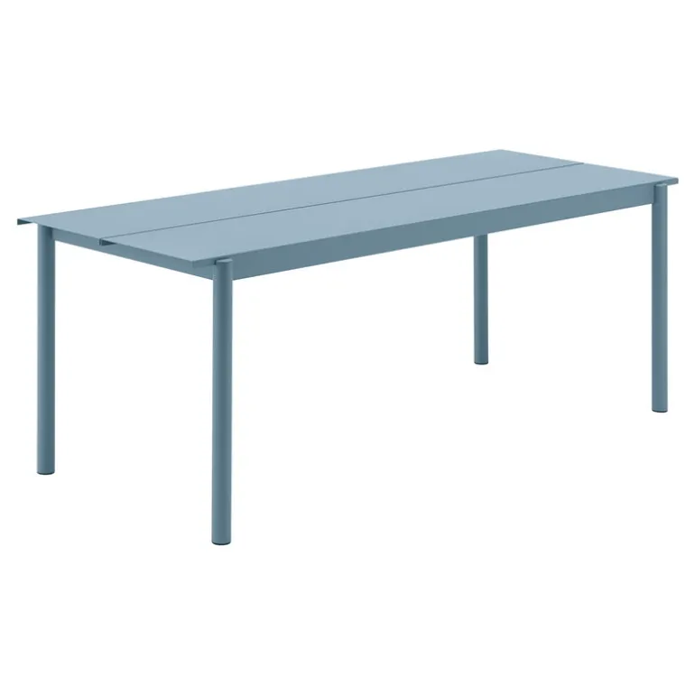 Muuto Linear Steel table, 200 x 75 cm, pale blue