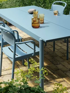 Muuto Linear Steel table, 200 x 75 cm, pale blue