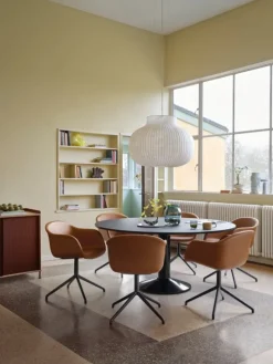 Muuto Midst table, 160 cm, black linoleum - black