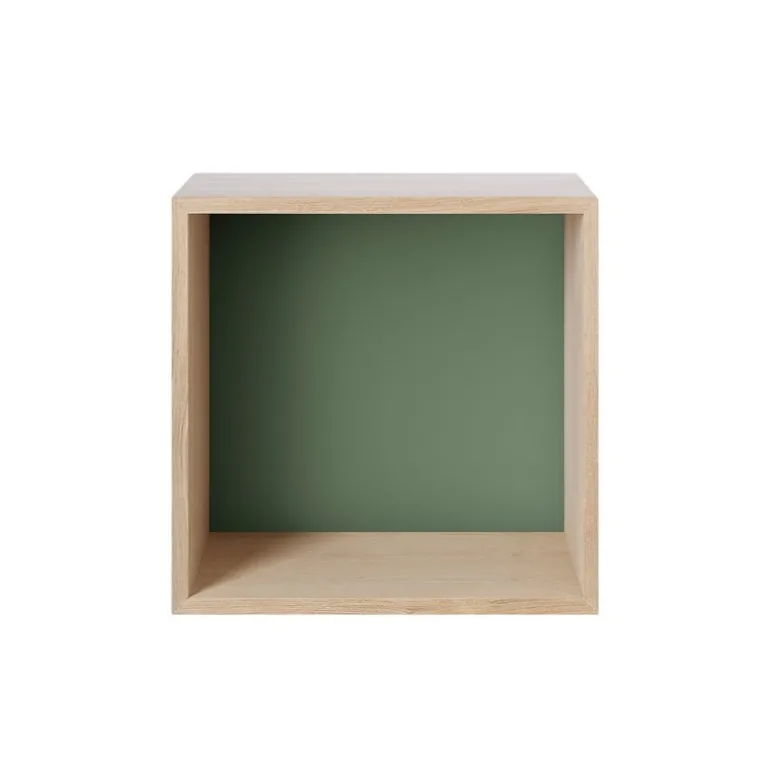 Muuto Mini Stacked 2.0, medium, oak/dusty green