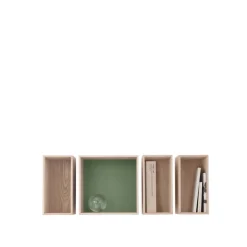 Muuto Mini Stacked 2.0, medium, oak/dusty green