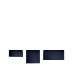 Muuto Mini Stacked 2.0 shelf module, small, midnight blue
