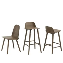 Muuto Nerd counter stool, 65 cm, stained dark brown