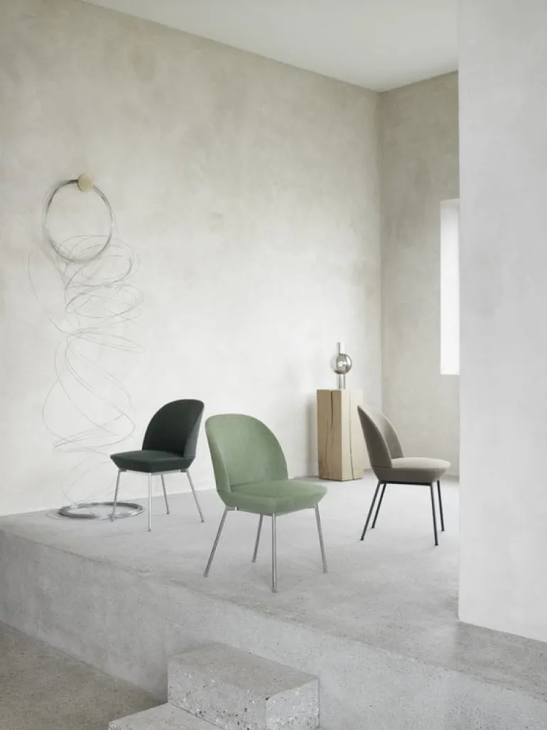 Muuto Oslo chair, Weave 990 - chrome