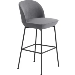 Muuto Oslo counter stool, 75 cm, Still 161 - anthracite black