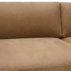 Muuto Outline sofa, 3 1/2 seater, Grace leather camel - aluminum