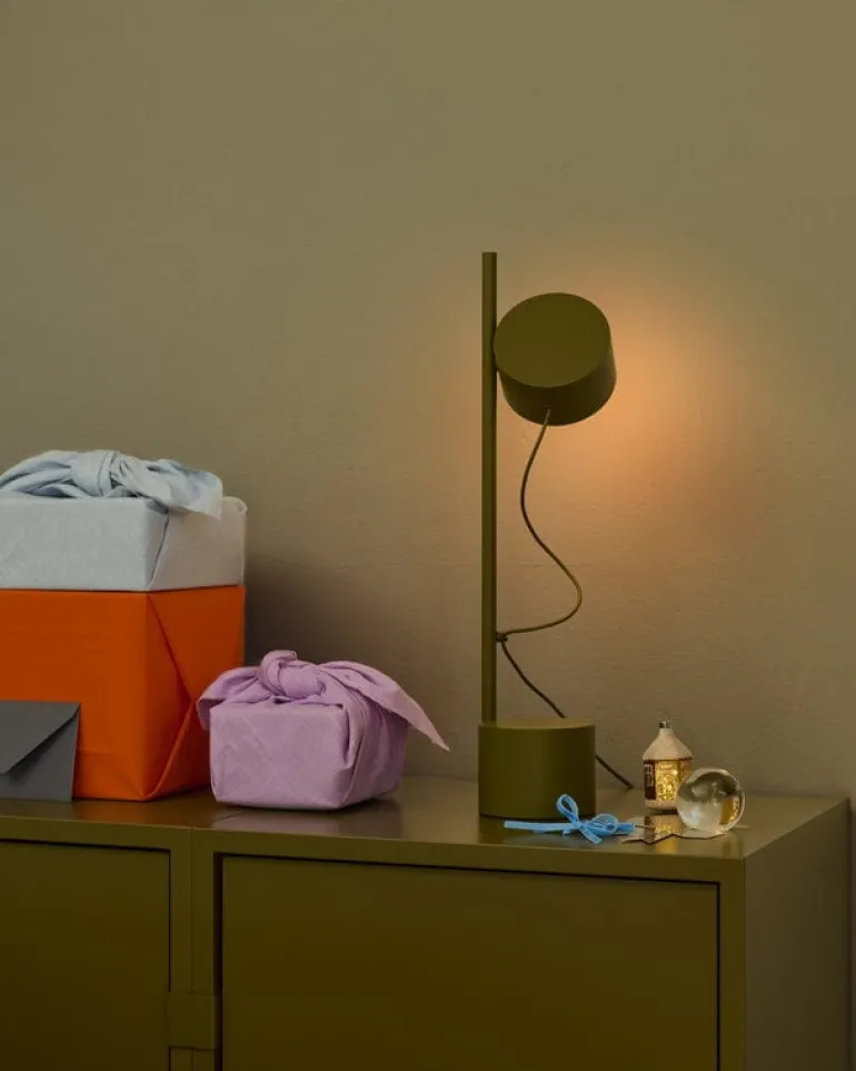 Muuto Post table lamp, brown green