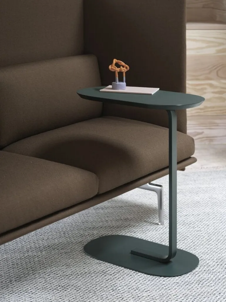 Muuto Relate side table, h. 73,5 cm, dark green