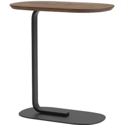 Muuto Relate side table, h. 60,5 cm, smoked solid oak - black