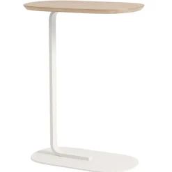 Muuto Relate side table, h. 73,5 cm, solid oak - off white