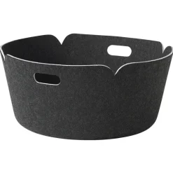 Muuto Restore round basket, black melange