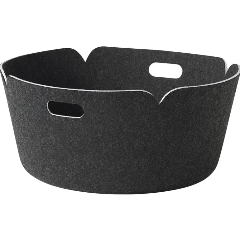 Muuto Restore round basket, black melange