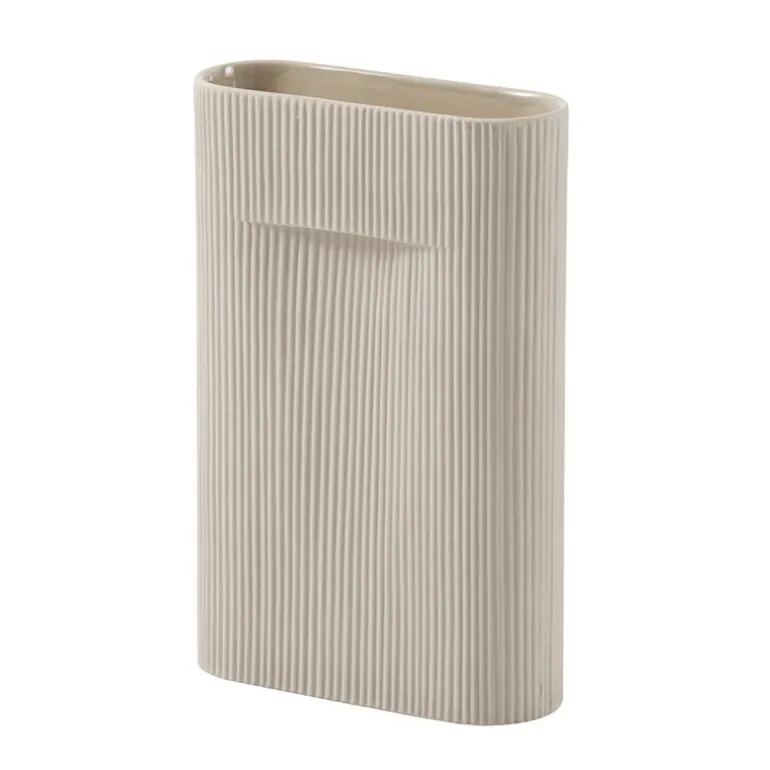 Muuto Ridge vase, 35 cm, beige