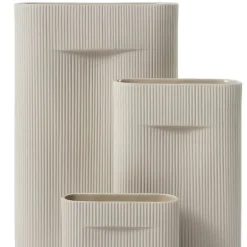 Muuto Ridge vase, 35 cm, beige