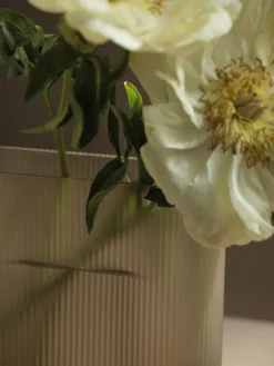 Muuto Ridge vase, 35 cm, taupe frosted glass