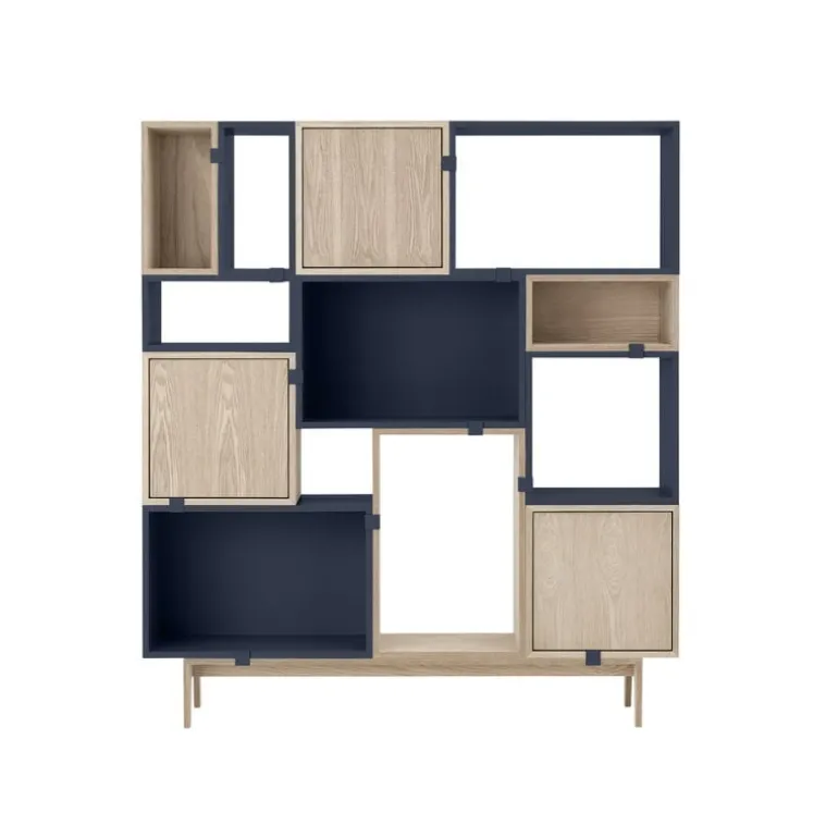 Muuto Stacked 2.0 shelf module, small, midnight blue