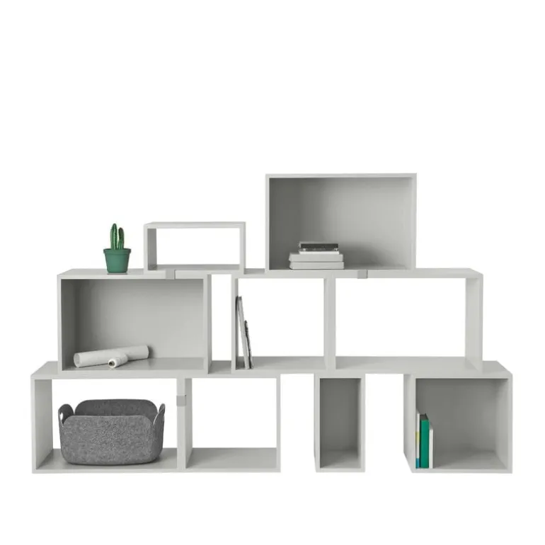 Muuto Stacked 2.0 shelf module, large, light grey