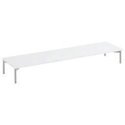 Muuto Stacked podium with tube base, 131 x 35 x 17 cm, white
