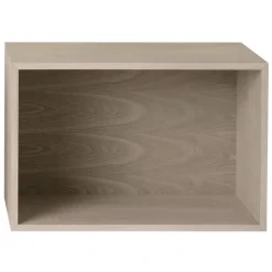 Muuto Stacked shelf module with background, large, oak