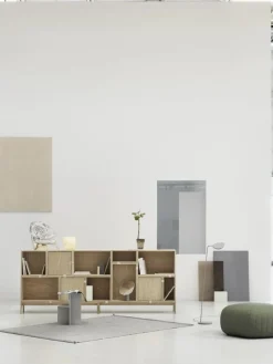 Muuto Stacked shelf module with background, large, oak